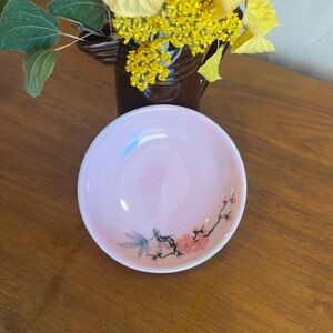4 Pink Japanese Floral Ceramic Bowl